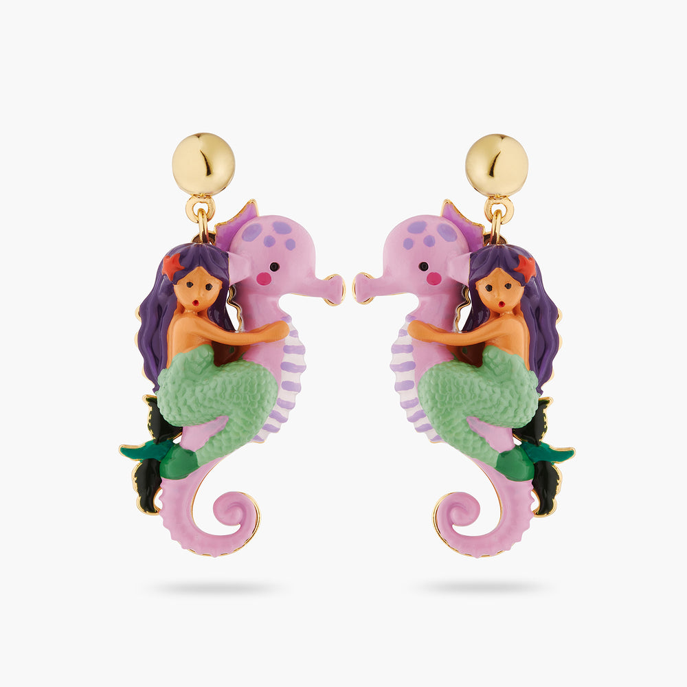 
            
                Load image into Gallery viewer, Mermaid and Pearl Post Earrings
            
        