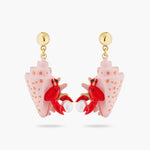 Hermit Crab and Pearl Post Earrings