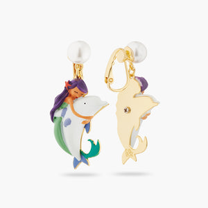 
            
                Load image into Gallery viewer, Mermaid and Dolphin Clip-On Earrings
            
        