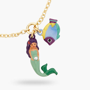 Mermaid and Tropical Fish Charm Bracelet