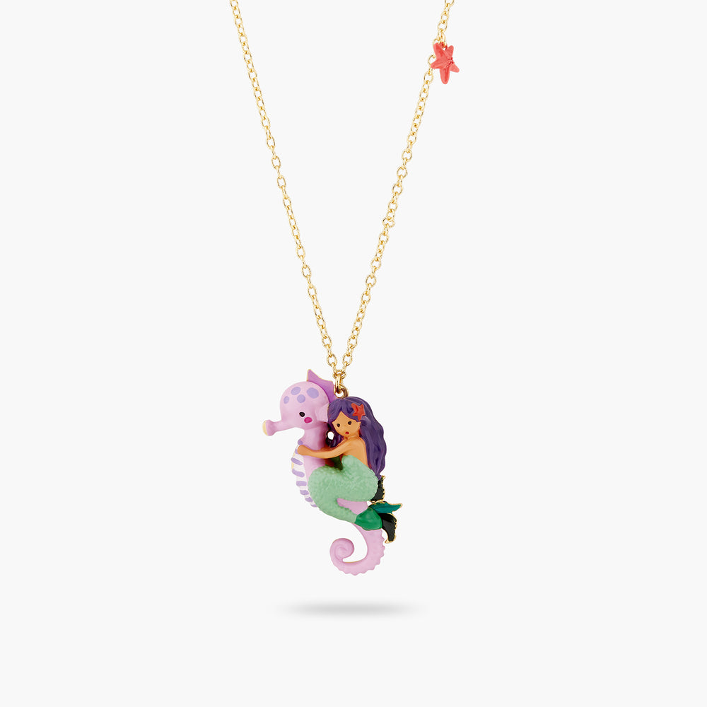 
            
                Load image into Gallery viewer, Mermaid and Seahorse Pendant Necklace
            
        