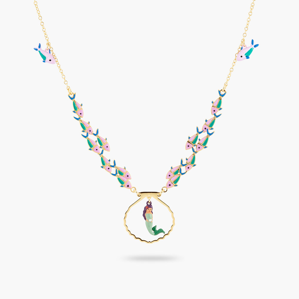 Mermaid and Fish Statement Necklace