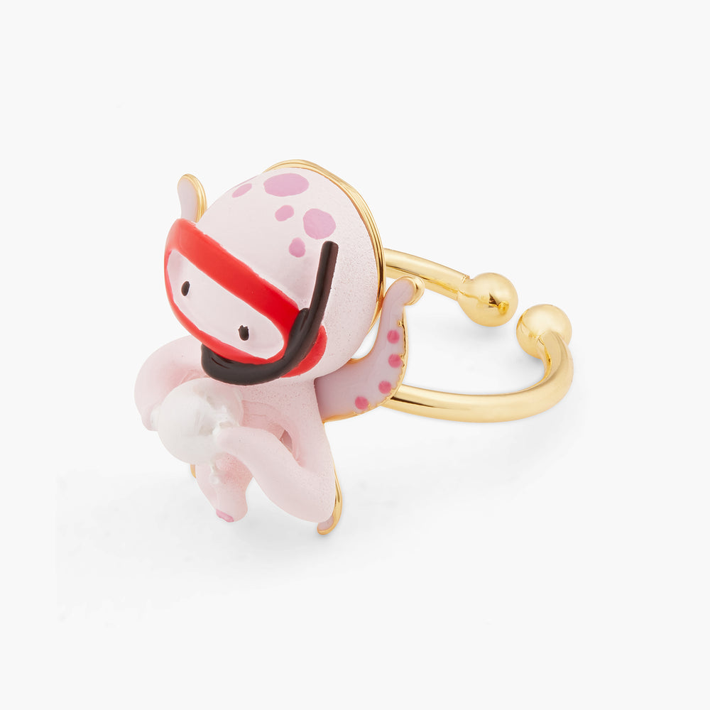 
            
                Load image into Gallery viewer, Pink Octopus Adjustable Ring
            
        