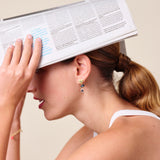 Woman Under Umbrella Post Earrings