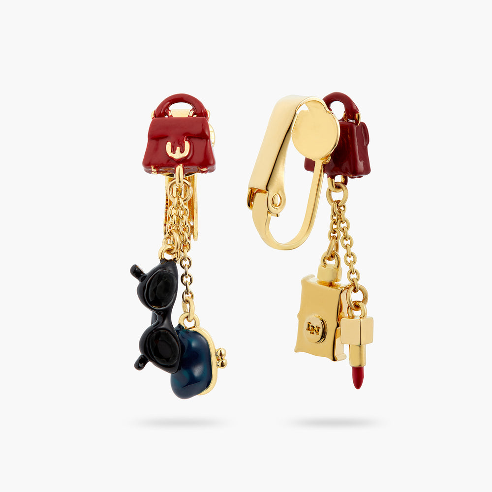Paris Souvenir Asymmetrical Clip-On Earrings