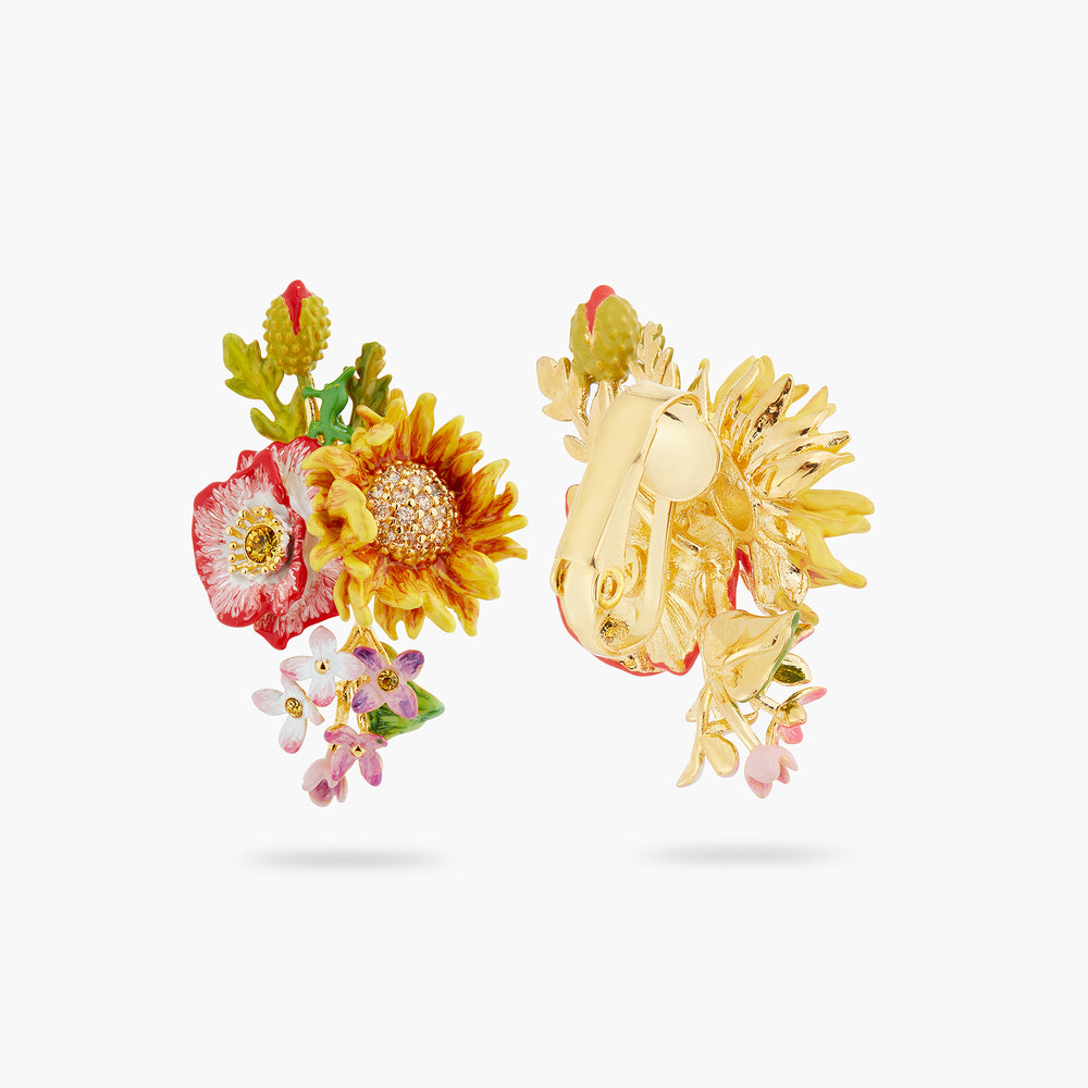 Wildflower Clip-On Earrings