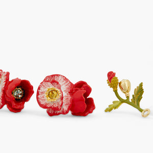 
            
                Load image into Gallery viewer, Poppy and Golden Bead Post Earrings
            
        