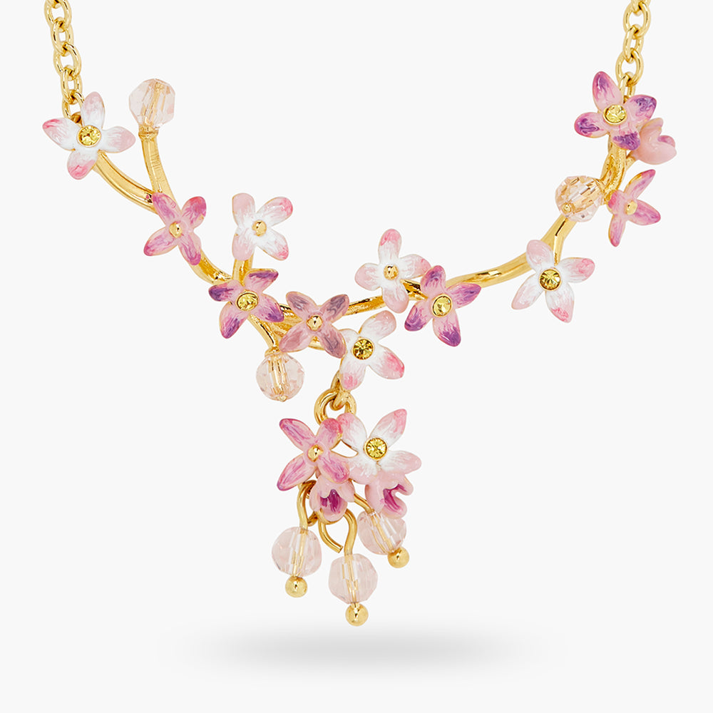 
            
                Load image into Gallery viewer, Lilac Flower Statement Necklace
            
        