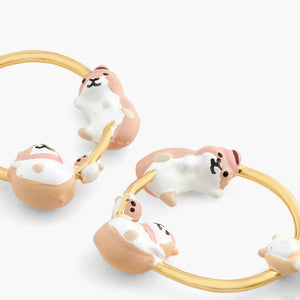N2 Hamster Family Post Earrings