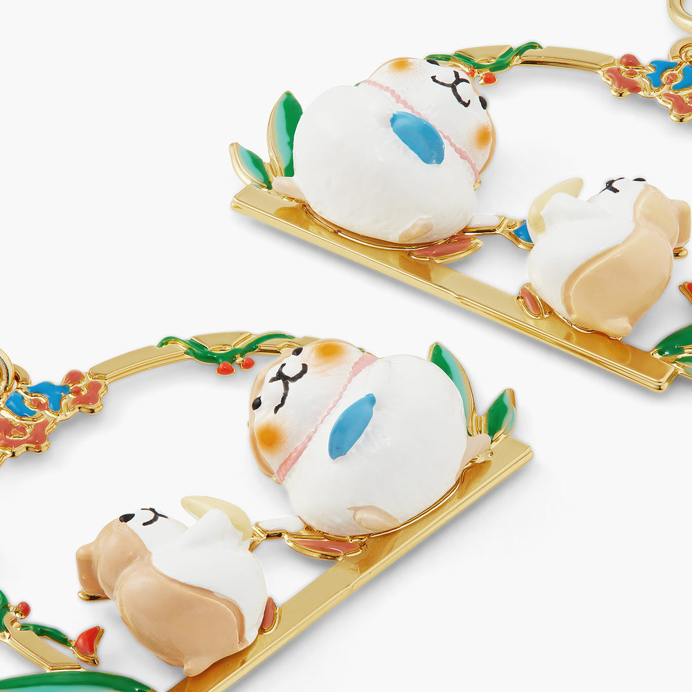 N2 Hamsters With a Sweet Tooth Clip-On Earrings