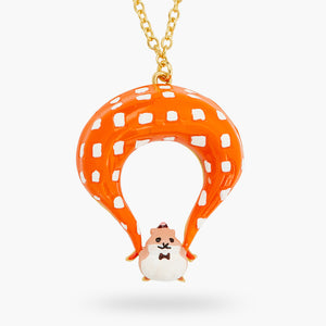 N2 Parachutist Hamster Pendant Necklace
