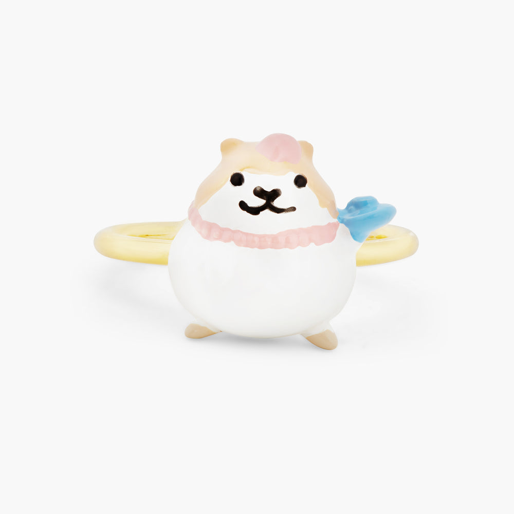 Hamster With a Sweet Tooth Adjustable Ring