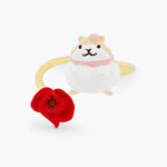 Hamster and Poppy Adjustable Ring