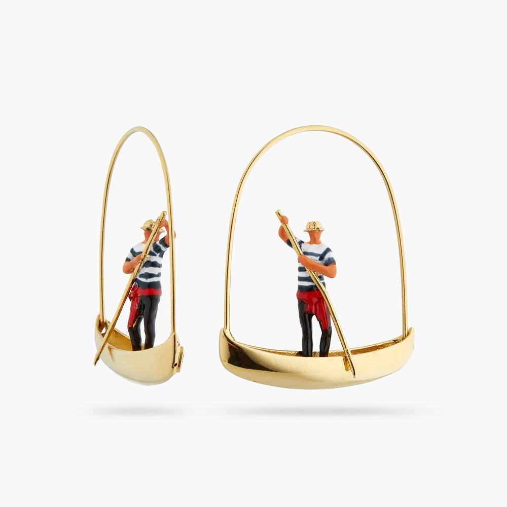 Boatman and Gondola Post Earrings