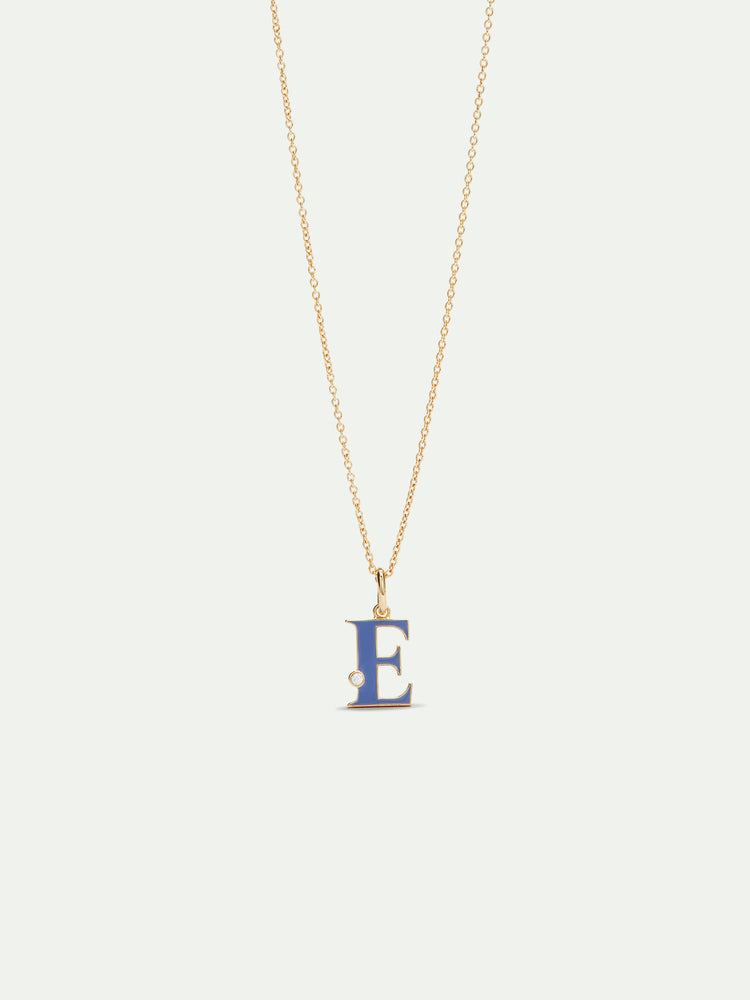 Letter E Pendant Necklace