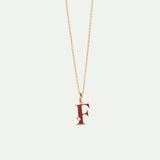 Letter F Pendant Necklace