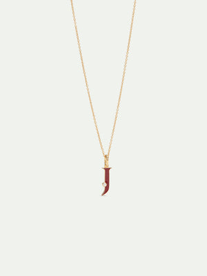 Letter J Pendant Necklace