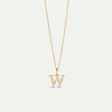 Letter W Pendant Necklace