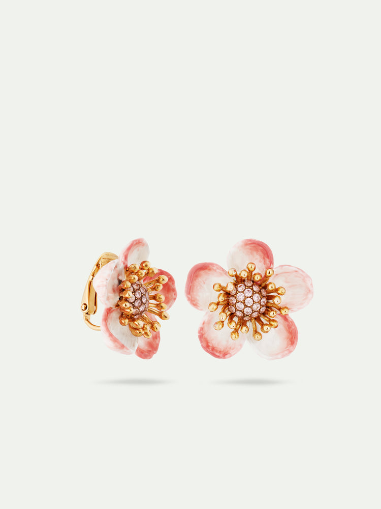 Apple Blossom Clip-On Earrings
