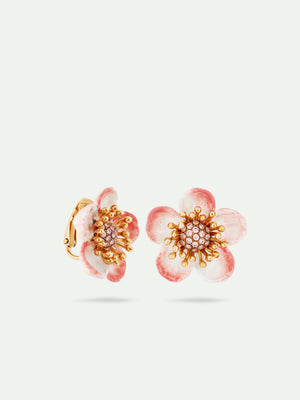 Apple Blossom Clip-On Earrings