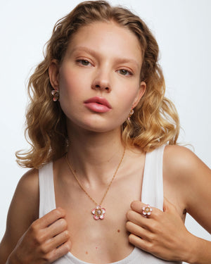 Apple Blossom Clip-On Earrings