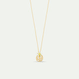 Les Néréides Loves Animals - Edelweiss Flower and Cubic Zirconia Pendant Necklace