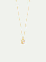 Les Néréides Loves Animals - Edelweiss Flower and Cubic Zirconia Pendant Necklace