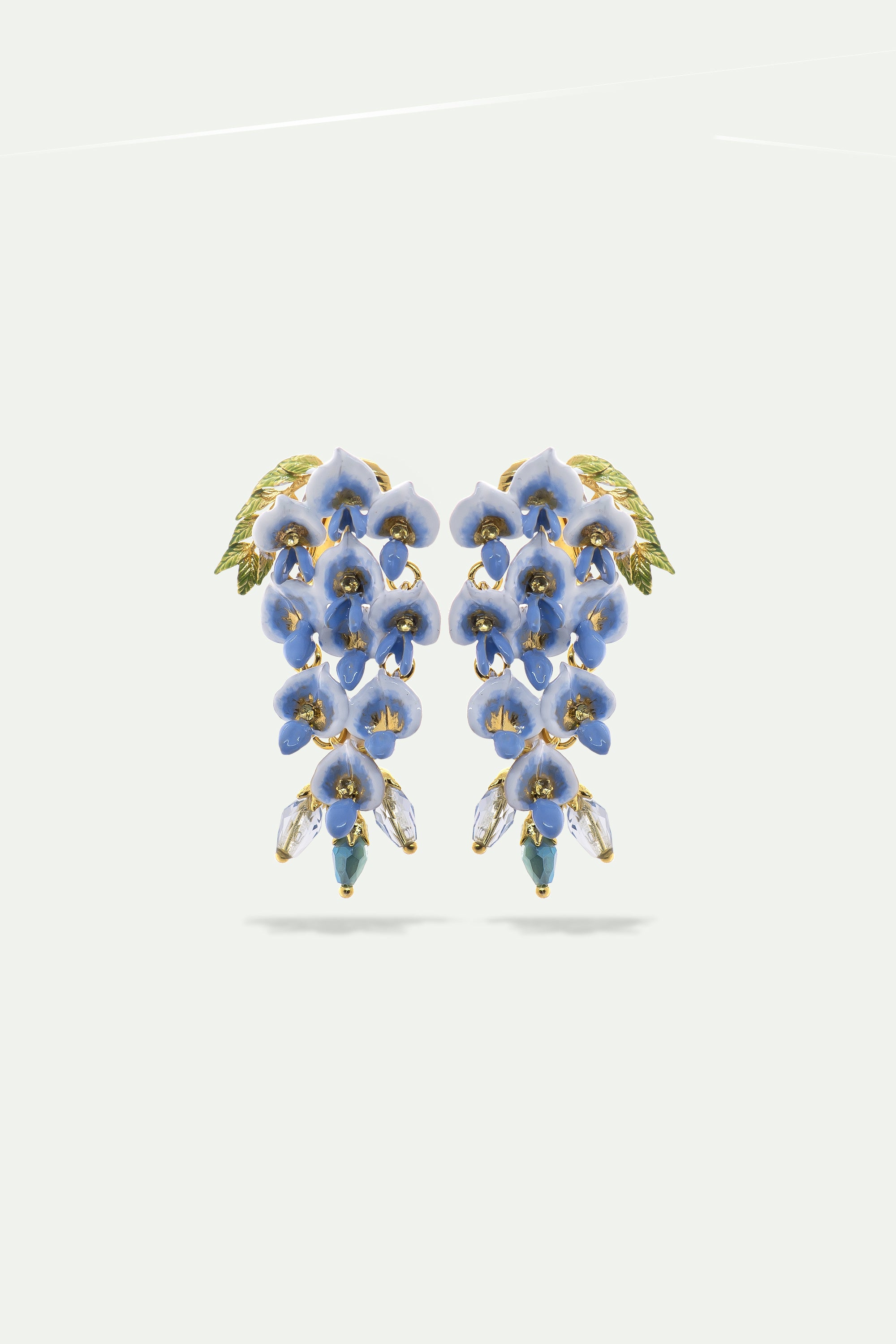 ピアス EOU STUDIO The texture of glass Earring 10 Wisteria and Faceted Glass Bead Clip-On Earrings – Les Néréides
