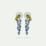 Wisteria and Crystal Post Earrings