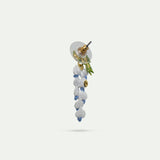 Wisteria and Crystal Post Earrings