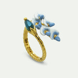 Wisteria and Glass Bead Adjustable You and Me Ring
