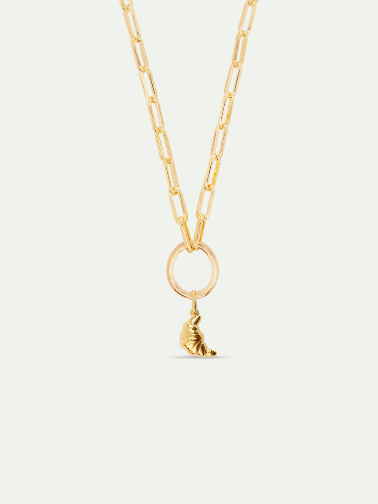 Golden Croissant Pendant