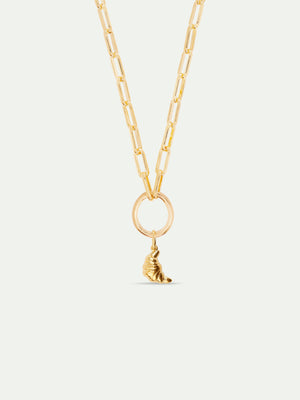 Golden Croissant Pendant