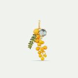 Mimosa and Faceted Glass Pendant