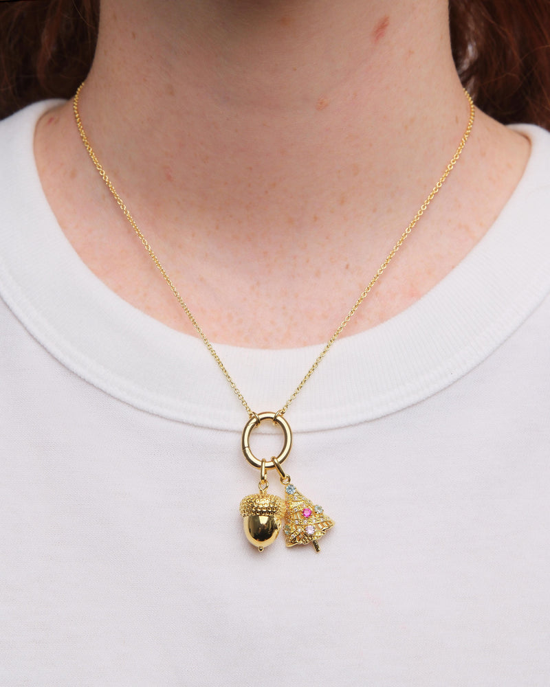 Golden Christmas Tree Pendant