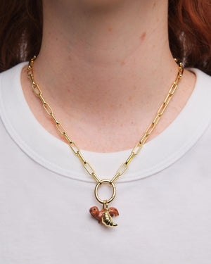 Golden Croissant Pendant