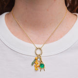 Mimosa and Faceted Glass Pendant