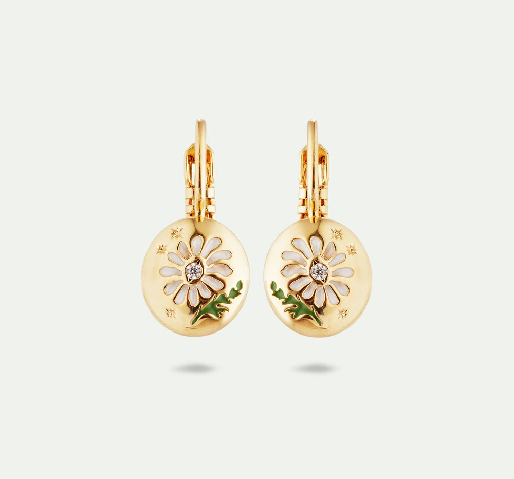 Daisy Flower Sleeper Earrings