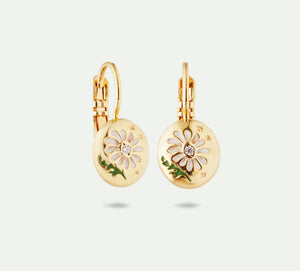 Daisy Flower Sleeper Earrings