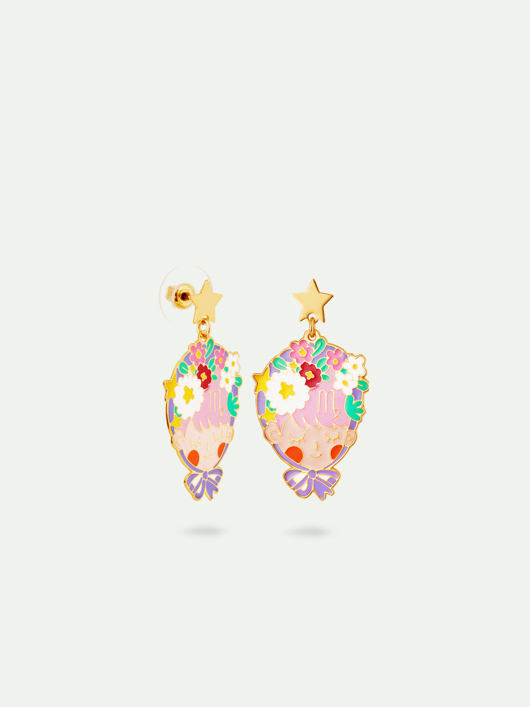 N2 Virgo Astrological Sign Post Earrings