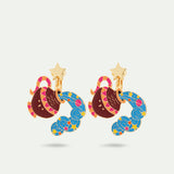 N2 Aquarius Astrological Sign Clip-On Earrings