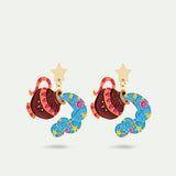 N2 Aquarius Astrological Sign Post Earrings
