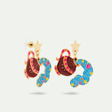 N2 Aquarius Astrological Sign Post Earrings