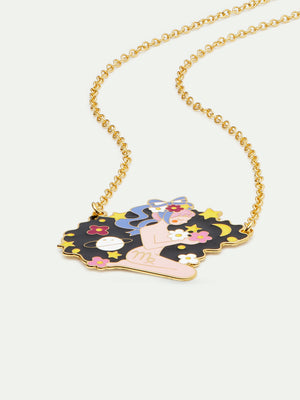 N2 Virgo Astrological Sign Pendant Necklace