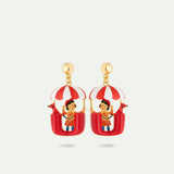N2 Little Girl and Dachshund on a Ferris Wheel Post Earrings