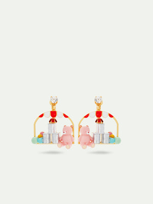 N2 Teddy Bear and Tin-Can-Alley Clip-On Earrings