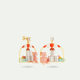 N2 Teddy Bear and Tin-Can-Alley Post Earrings