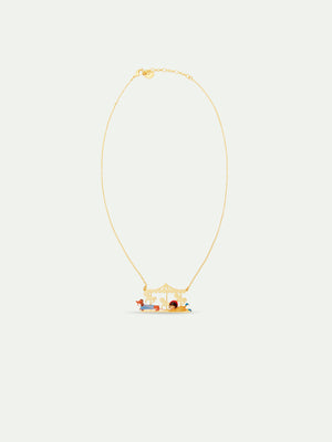 N2 Little Girl and Dachshund Statement Necklace