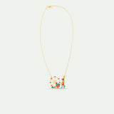 N2 Little Girl and Dachshund at the Funfair Statement Necklace