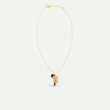 N2 Little Girl and Teddy Bear Pendant Necklace